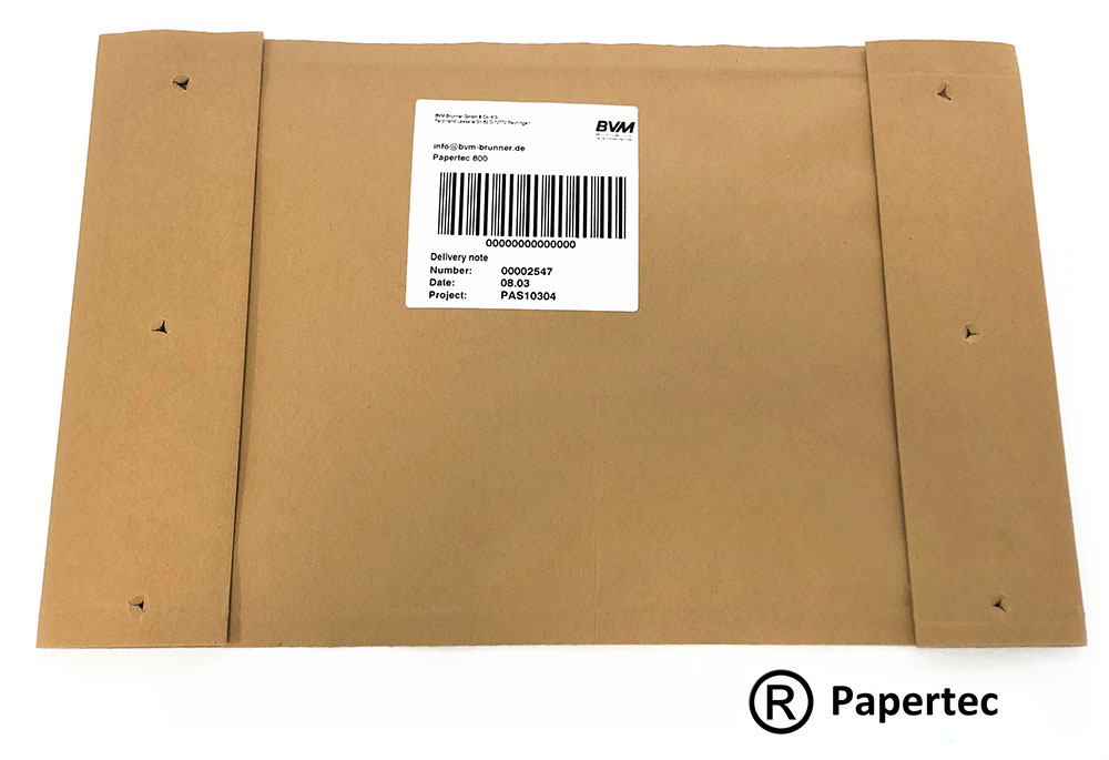 Packmusterbeispiel Papertec 800 | Technifol für BVM Brunner