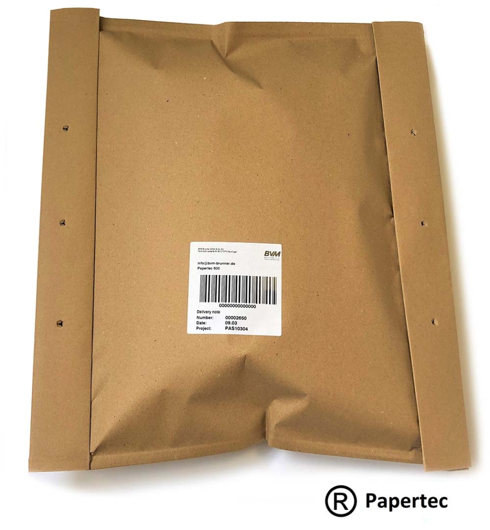 Packmusterbeispiel Papertec 800 | Technifol für BVM Brunner