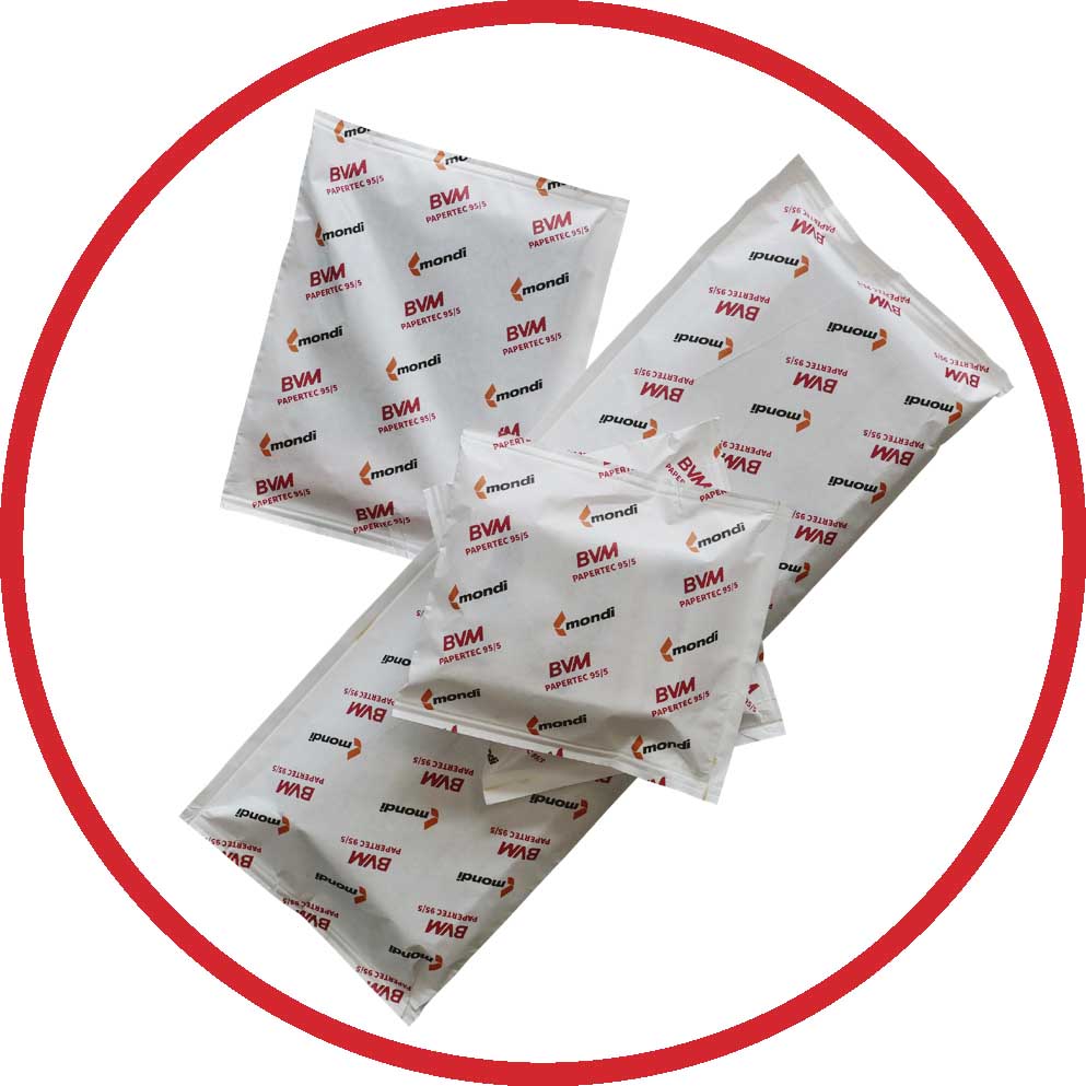 Packmusterbeispiel Papertec 95/5 | Technifol für BVM Brunner