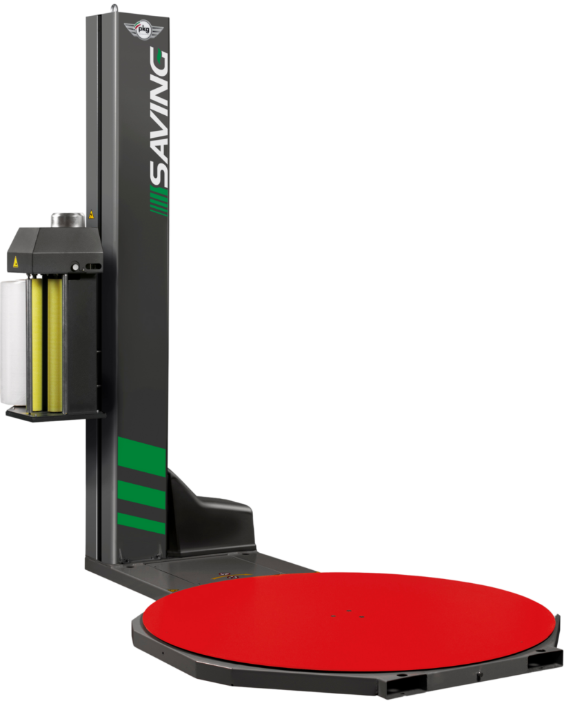 Halbautomatische stretchmaschine PKG saving - geschlossener drehteller variant