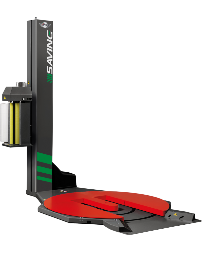 Halbautomatische stretchmaschine PKG saving - offener drehteller
